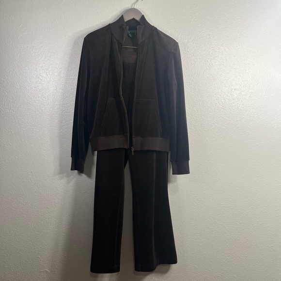 Ralph Lauren green label 2 piece velvet suit - Picture 6 of 7